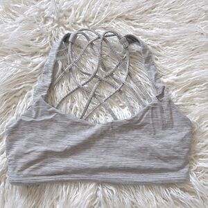 Grey and white lululemon bra, size 4